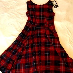 ModCloth x Collectif plaid midi dress NWT